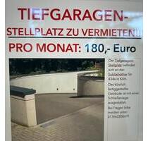 Tiefgaragen-Stellplatz zu vermieten - Köln Ehrenfeld