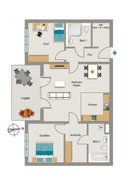 Foto - 3 Zimmer Etagenwohnung zur Miete in Dortmund