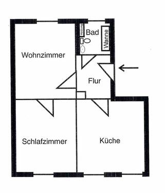 Foto - 2 Zimmer Etagenwohnung zur Miete in Schwerin