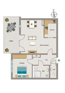 Foto - 2 Zimmer Etagenwohnung zur Miete in Dortmund