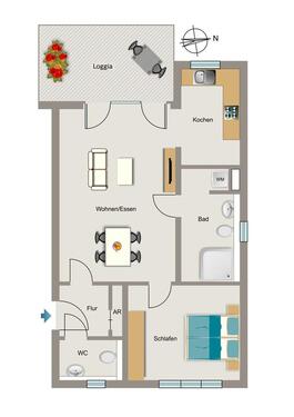 Foto - 2.5 Zimmer Etagenwohnung zur Miete in Dortmund