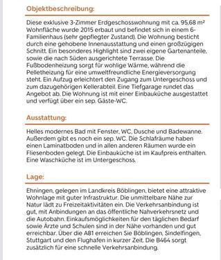 Foto - 3 Zimmer Etagenwohnung zum Kaufen in Ehningen