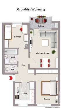 Foto - Eigentumswohnung - 91.000,00&nbsp;EUR Kaufpreis, ca.&nbsp; 61,07&nbsp;m&sup2;