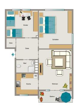 Foto - 3.5 Zimmer Etagenwohnung zur Miete in Essen