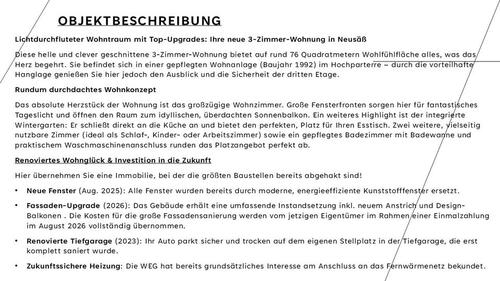 Foto - 3 Zimmer Etagenwohnung zum Kaufen in Neusäß
