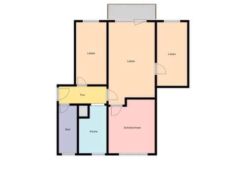 Foto - neu renovierte 4 Raumwohnung mit Balkon