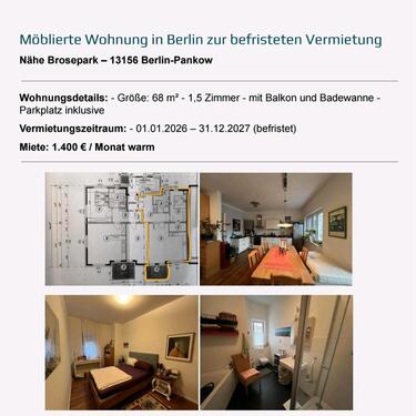 Foto - 1 12 Zimmer mit Balkon in Niederschönhausen