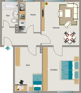 Foto - 3.5 Zimmer Etagenwohnung zur Miete in Duisburg