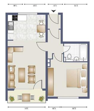 Foto - Zwei Zimmer Wohnung ohne Provision.