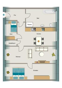 Foto - 3.5 Zimmer Dachgeschoßwohnung zur Miete in Essen