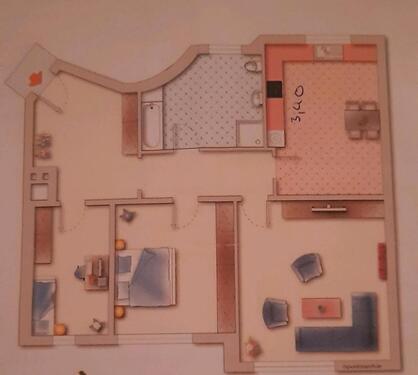 Foto - 3 Raum Wohnung - 659,00 EUR Kaltmiete, ca.  78,00 m²