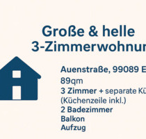 3 Zimmerwohnung - BalkonAufzug2 Badezimmer - Erfurt