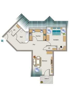 Foto - 2.5 Zimmer Dachgeschoßwohnung zur Miete in Bochum