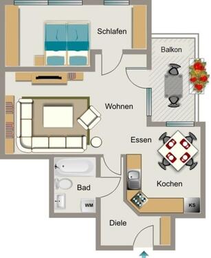 Foto - 2.5 Zimmer Etagenwohnung zur Miete in Recklinghausen