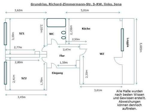 Foto - 3 Zimmer Etagenwohnung zur Miete in Jena