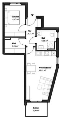 Foto - 2 Zimmer Etagenwohnung zur Miete in Norderstedt