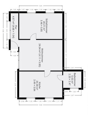 Foto - 75 m²- Souterrain Wohnung - 950,00&nbsp;EUR Kaltmiete, ca.&nbsp; 75,00&nbsp;m&sup2;