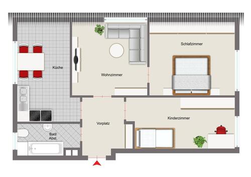 Foto - 3 Zimmer Etagenwohnung in Todtmoos