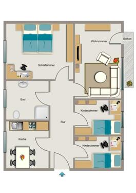 Foto - 4.5 Zimmer Etagenwohnung zur Miete in Duisburg