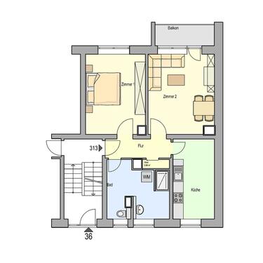 Foto - 2 Zimmer Etagenwohnung zur Miete in Schleiz