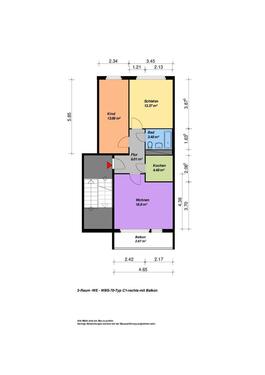 Foto - 3 Zimmer Etagenwohnung zur Miete in Neubrandenburg