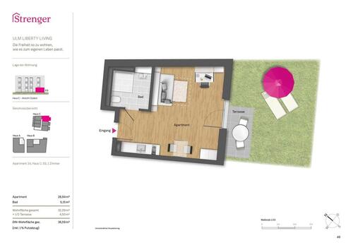 Foto - Erdgeschoßwohnung in Ulm zur Miete
