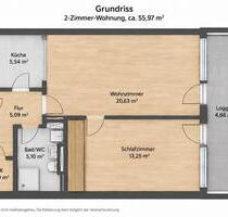 2-Zimmer-Wohnung in Augsburg-Hochzoll – renoviert mit Loggia