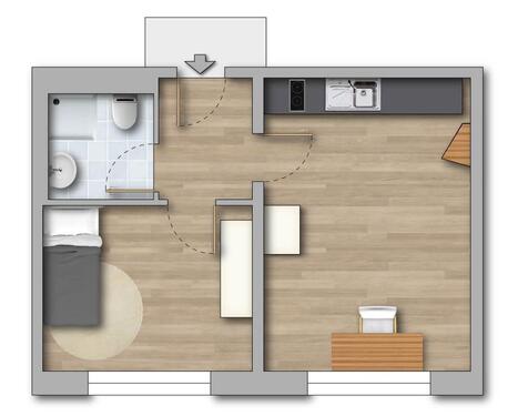 Foto - ++ Einzelappartement E3 möbliert zu vermieten ++