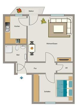 Foto - 2.5 Zimmer Etagenwohnung zur Miete in Essen