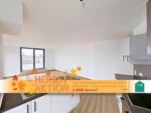 Foto - *** Sommeraktion *** Sparen Sie sich die erste Kaltmiete: Weitläufige 3-Zimmer-Wohnung mit EBK und atemberaubender DACHTERRASSE in Neubauquartier NEO