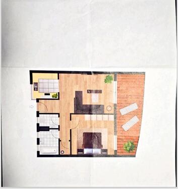 Foto - 2-Raum-Wohnung mit großer Balkon, vollmöbliert – Gera Zentrum