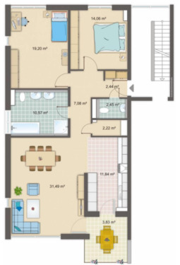 Foto - 3 Zimmer Etagenwohnung zur Miete in Weiterstadt
