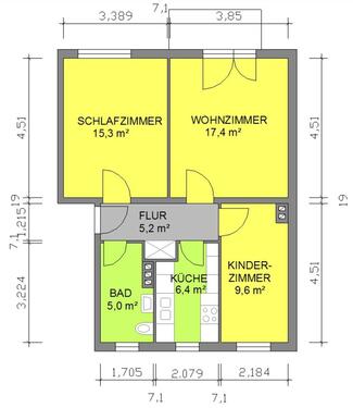 Foto - 3 Zimmer Etagenwohnung zur Miete in Eisenach