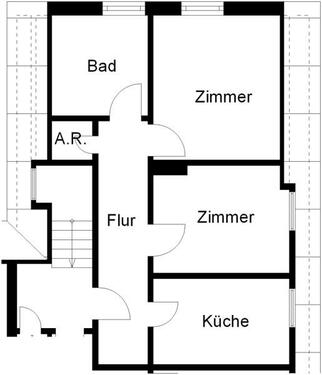 Foto - 2 Zimmer Dachgeschoßwohnung zur Miete in Osnabrück