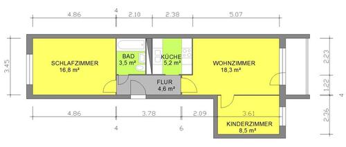 Foto - 3 Zimmer Etagenwohnung zur Miete in Eisenach