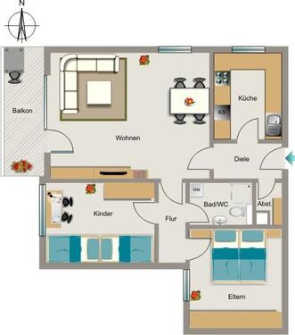 Foto - 3.5 Zimmer Etagenwohnung zur Miete in Recklinghausen
