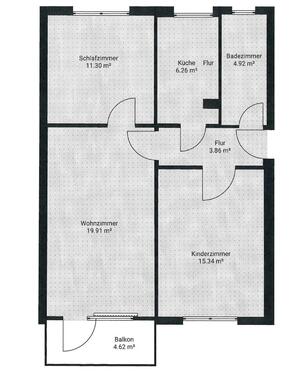 Foto - 3 Zimmer Etagenwohnung zur Miete in Blankenburg (Harz)