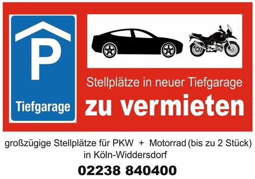 Foto - Tiefgaragen-Stellplatz PKW Motorrad