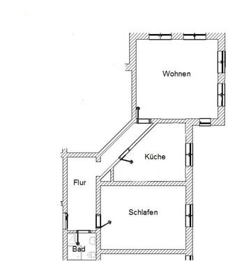 Foto - 2 Zimmer Etagenwohnung zur Miete in Neustrelitz