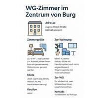 WG-Zimmer in Burg - 358,00 EUR Kaltmiete, in Burg (PLZ: 39288)