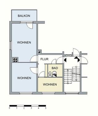 Foto - 2 Zimmer Etagenwohnung in Neubrandenburg