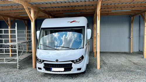 Foto - Carport Unterstellplatz Wohnmobil Wohnwagen Anhänger Regenschutz