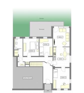 Foto - 4 Zimmer Wohnung - Einbauküche, Garten und Garage