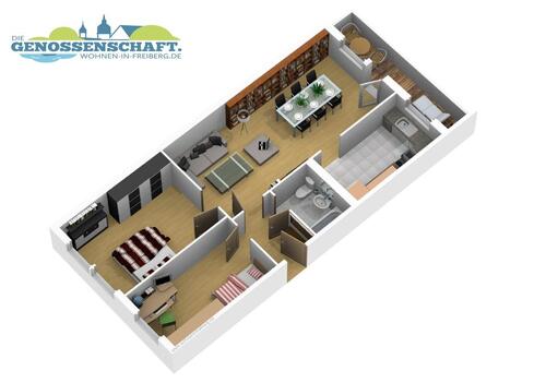 Foto - 3 Zimmer Etagenwohnung zur Miete in Freiberg