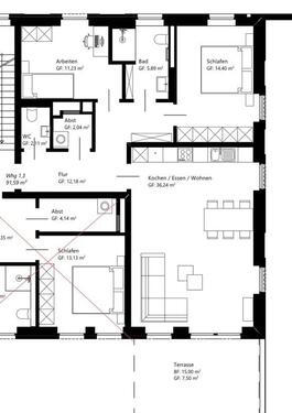 Foto - 3 Zimmer Wohnung - 1.500,00 EUR Kaltmiete,