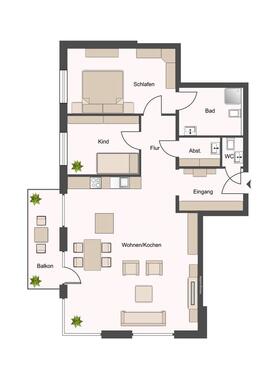 Foto - 3 Zimmer Terrassenwohnung zur Miete in Münster