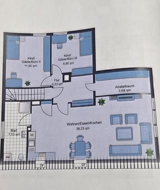 Foto - Helle 3-Zimmer-Dachgeschosswohnung in ruhiger Lage von Meppen