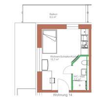 Modernes Studentenappartement mit Balkon in zentraler Lage - Göttingen Oststadt