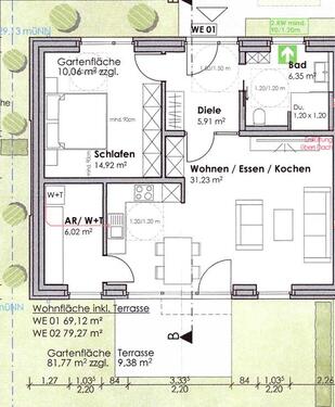 Foto - 2 Zimmer Erdgeschoßwohnung zur Miete in Bocholt