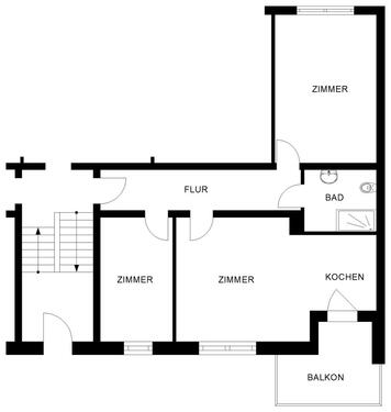 Foto - 3 Zimmer Erdgeschoßwohnung zur Miete in Hagen
